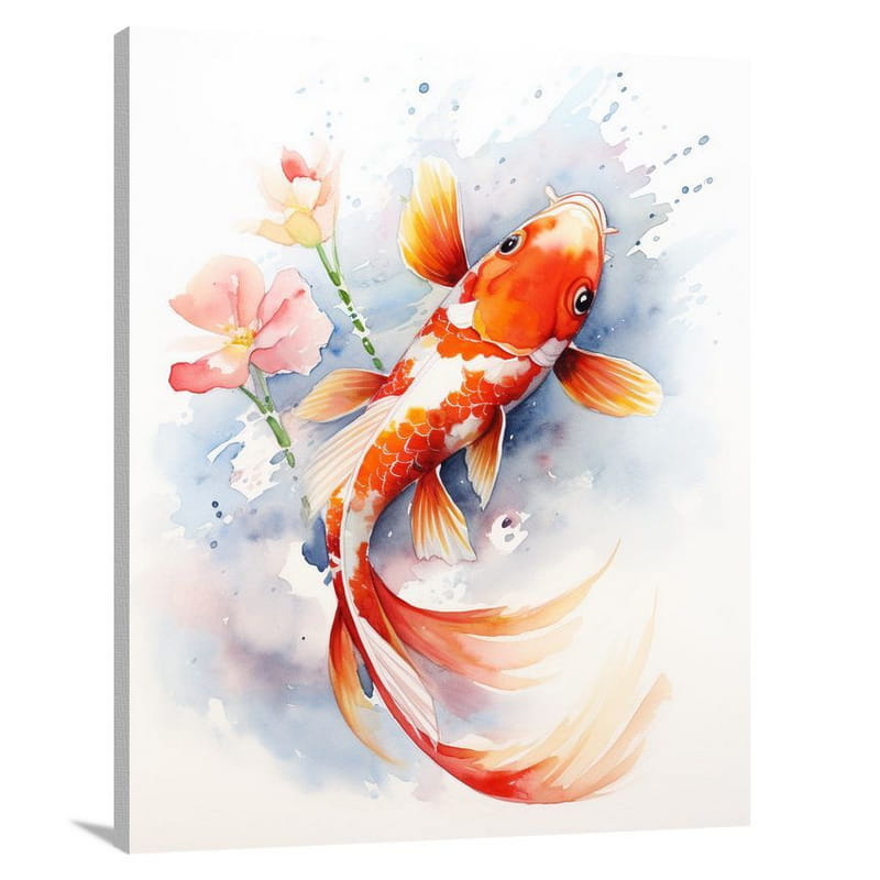 Koi Serenity - Watercolor - Canvas Print