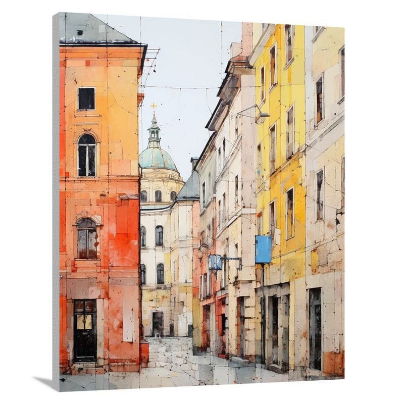 Kyiv's Old Town Magic - Canvas Print