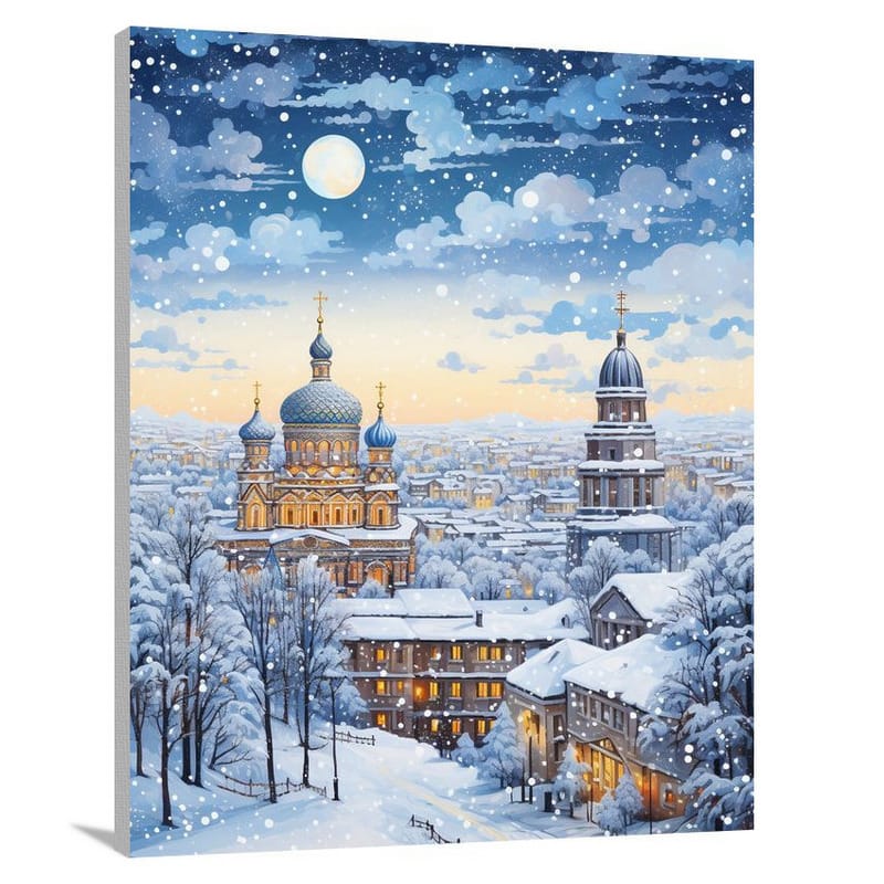 Kyiv WinterWhispers - Canvas Print