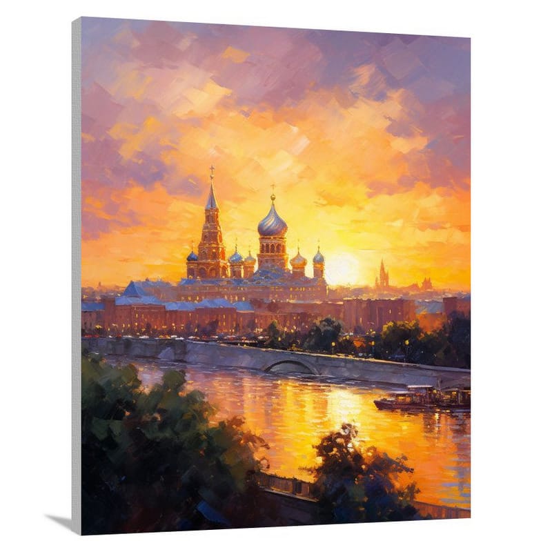 KyivSunset: A Golden Glow - Canvas Print