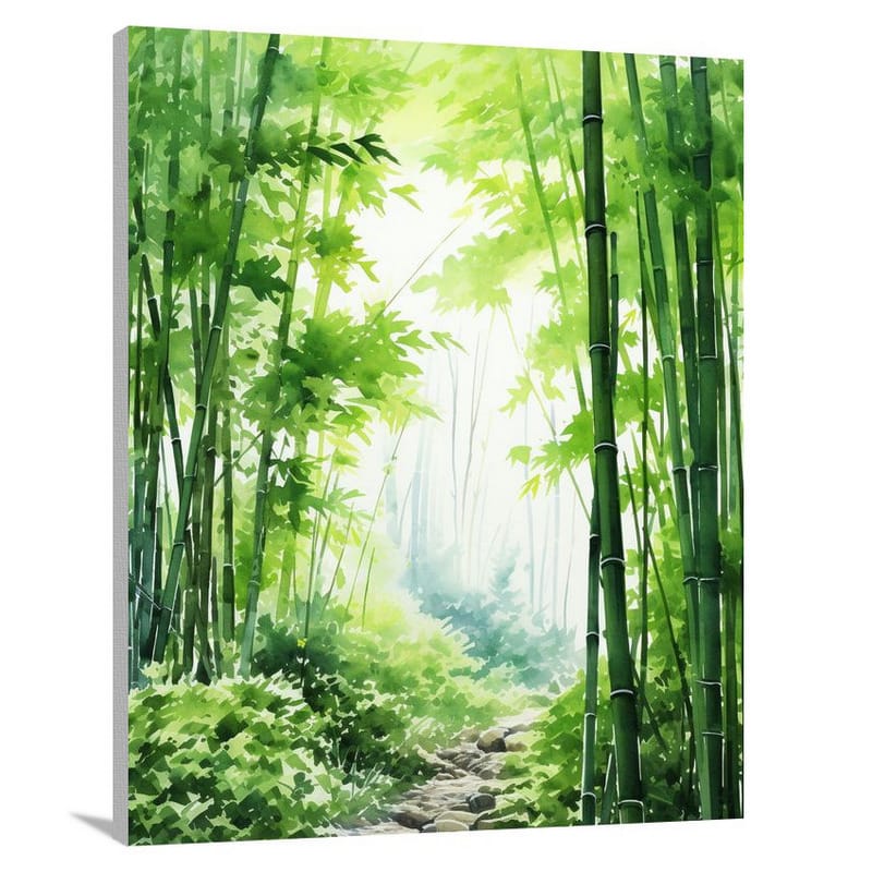 Kyoto's Serene Bamboo Symphony - Canvas Print