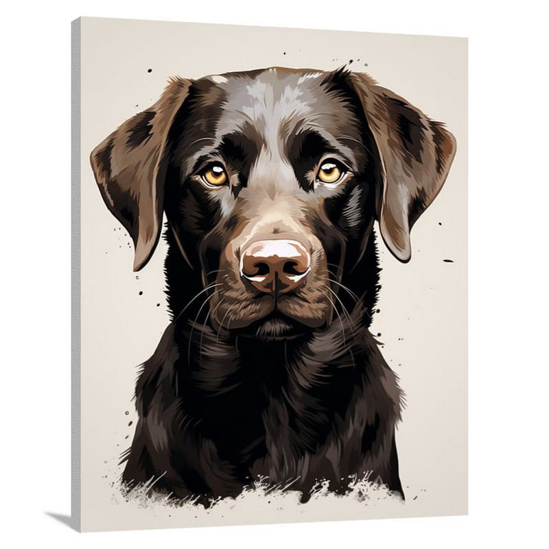 Labrador's Devotion - Canvas Print