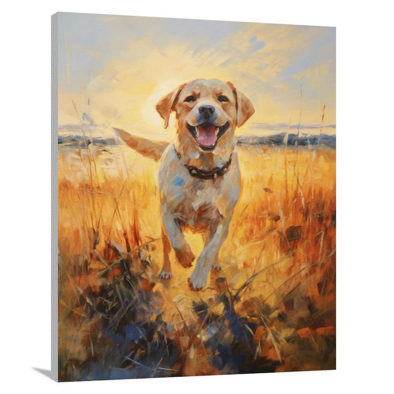 Labrador's Golden Joy - Canvas Print