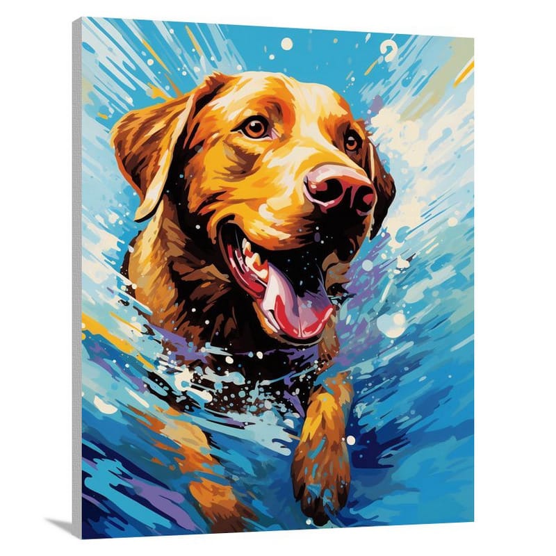 Labrador's Leap - Canvas Print