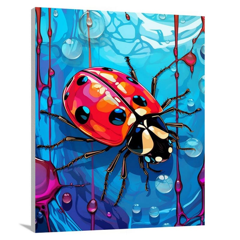 Ladybug's Delicate Dance - Canvas Print