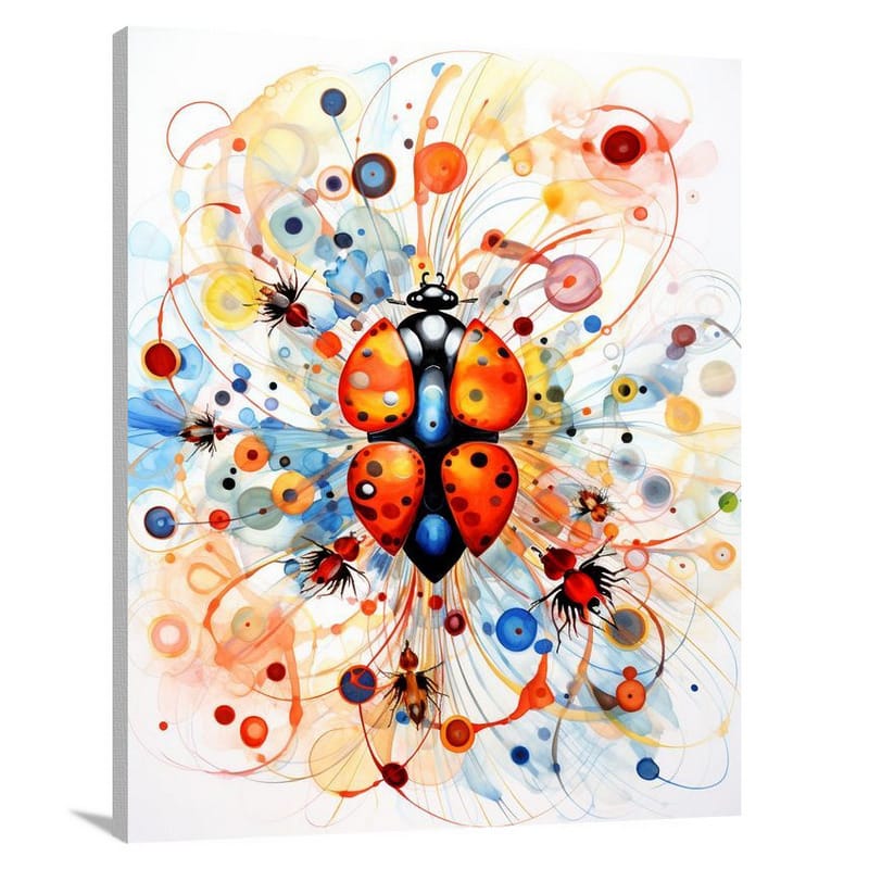 Ladybug's Kaleidoscope Dance - Canvas Print