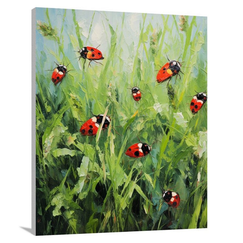 Ladybug Symphony - Impressionist - Canvas Print
