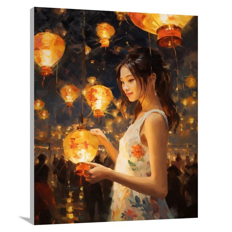 Lanterns of Harmony: Chinese Culture - Canvas Print