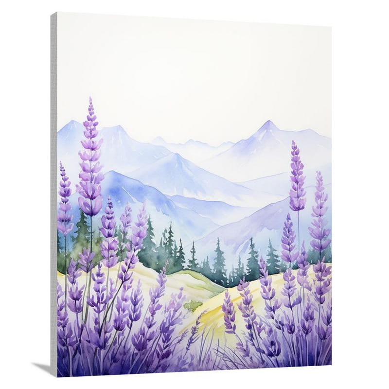 Lavender Majesty - Watercolor - Canvas Print