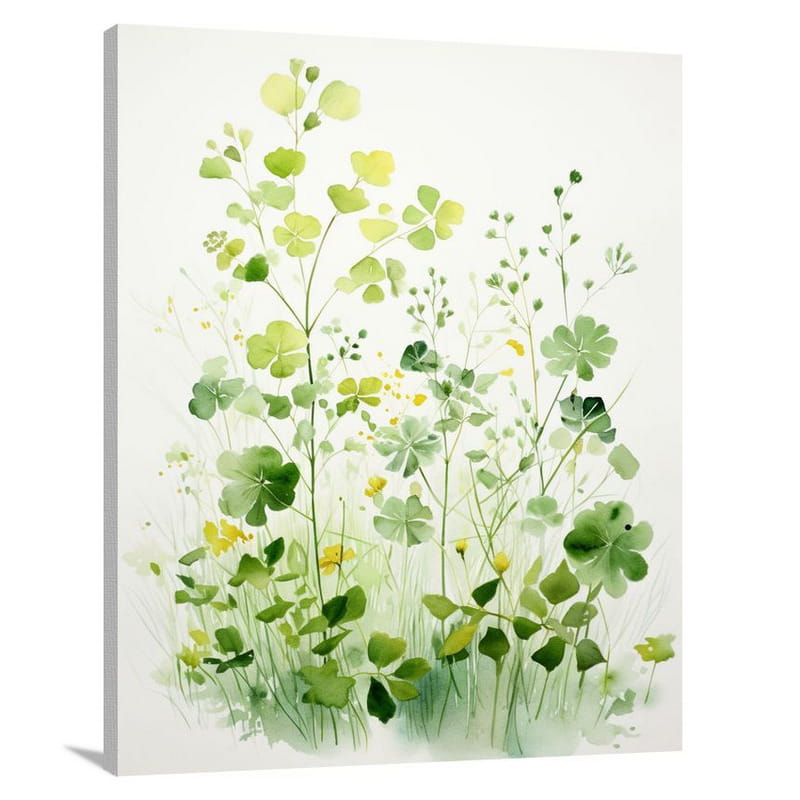 Leafy Serenity - Watercolor - Canvas Print