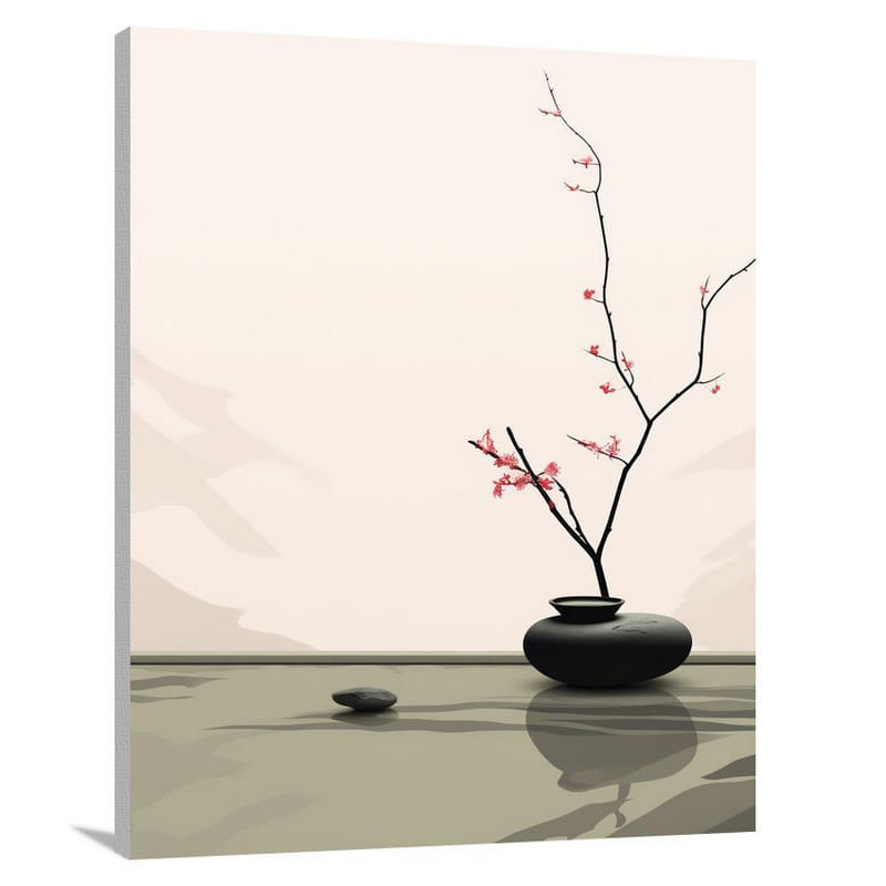 Leafy Tranquility - Minimalist - Canvas Print