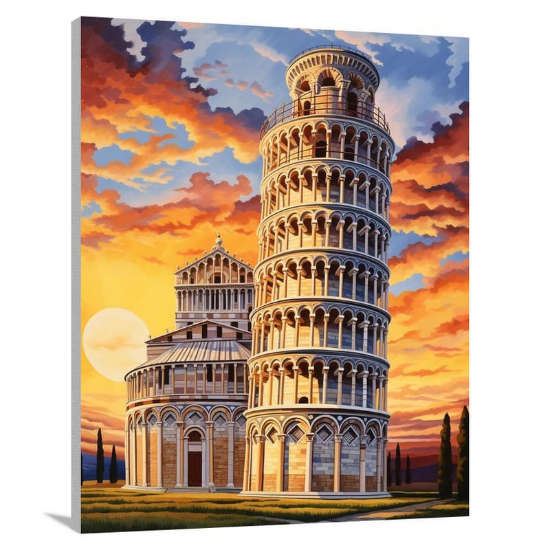 Leaning Tower Serenity - Canvas Print