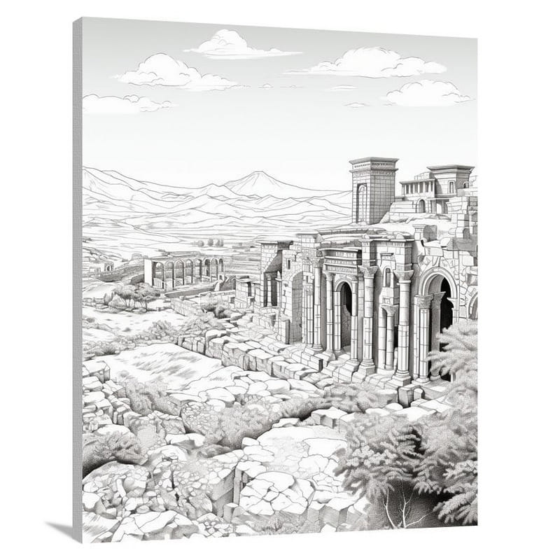 Legacy of Timgad: Algeria's Ancient Ruins - Canvas Print