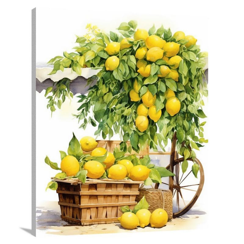 Lemon Harvest - Watercolor - Canvas Print