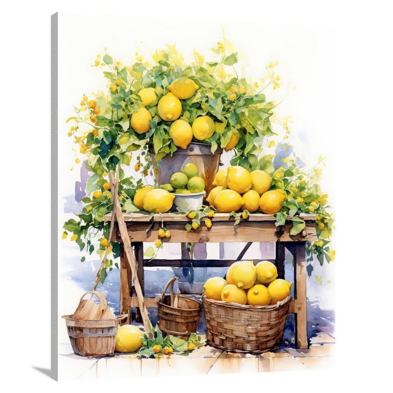 Lemon - Watercolor - Canvas Print