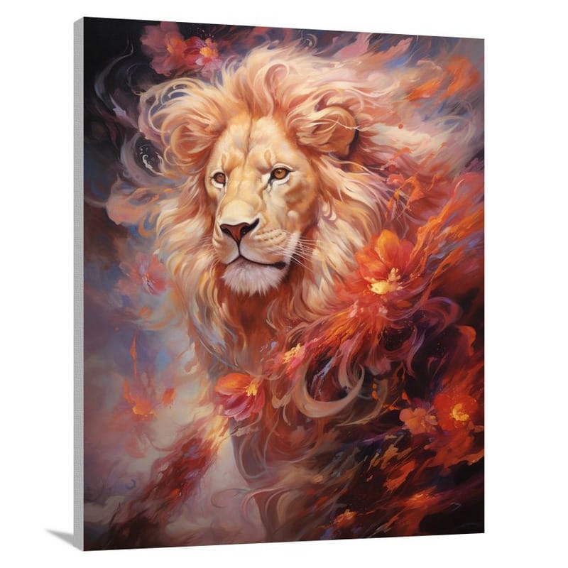 Leo's Fiery Reign - Canvas Print