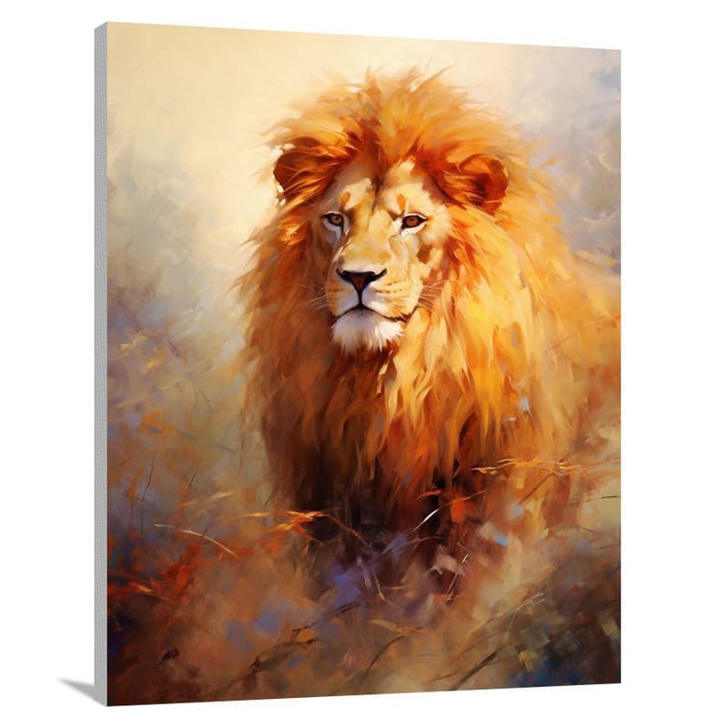 Leo's Golden Majesty - Canvas Print