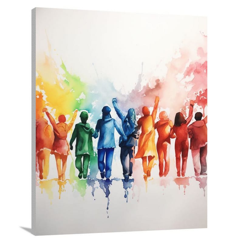 LGBTQ+ Unity - Watercolor - Canvas Print