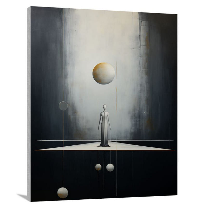 Libra's Cosmic Balance - Canvas Print