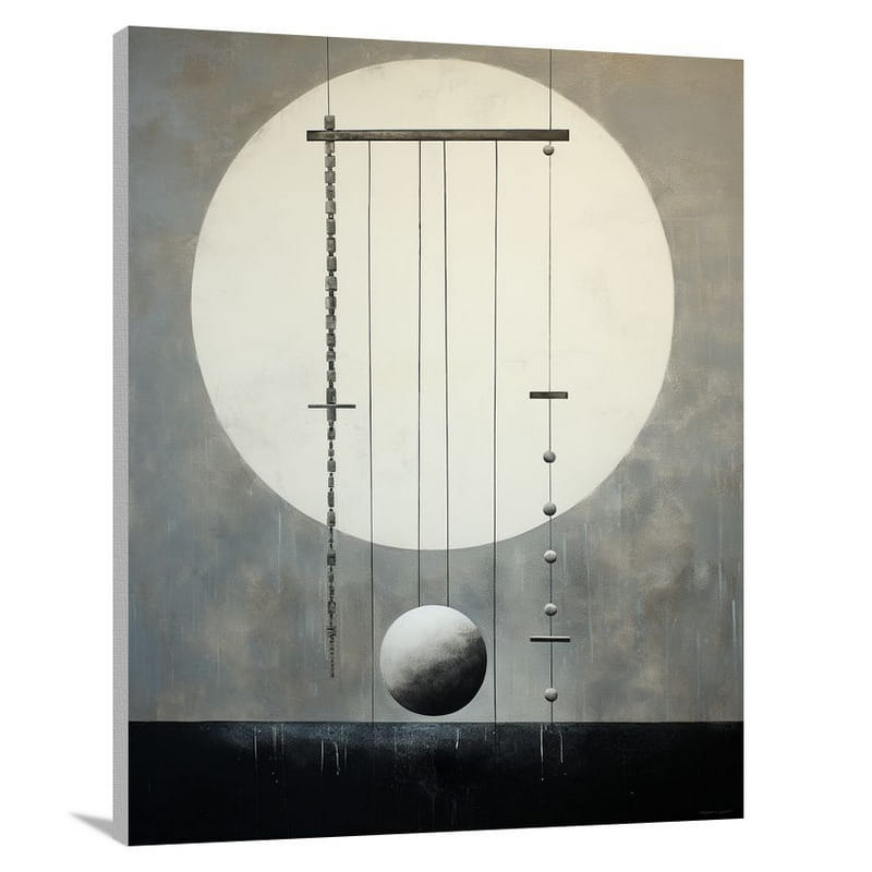 Libra's Cosmic Balance - Minimalist - Canvas Print