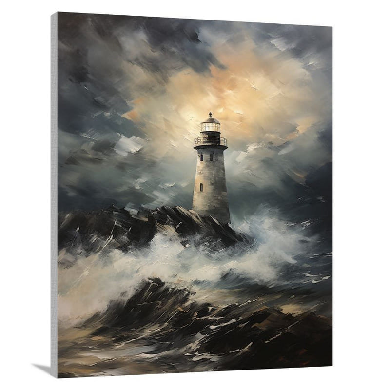 Lighthouse's Guiding Light - Canvas Print