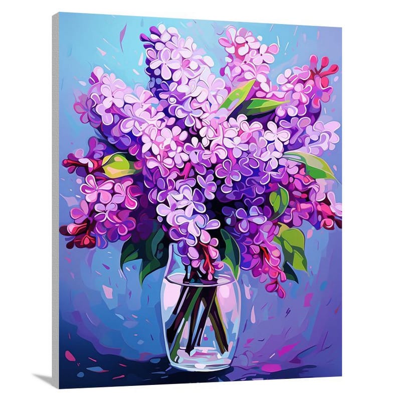 Lilac Blossoms - Pop Art - Canvas Print