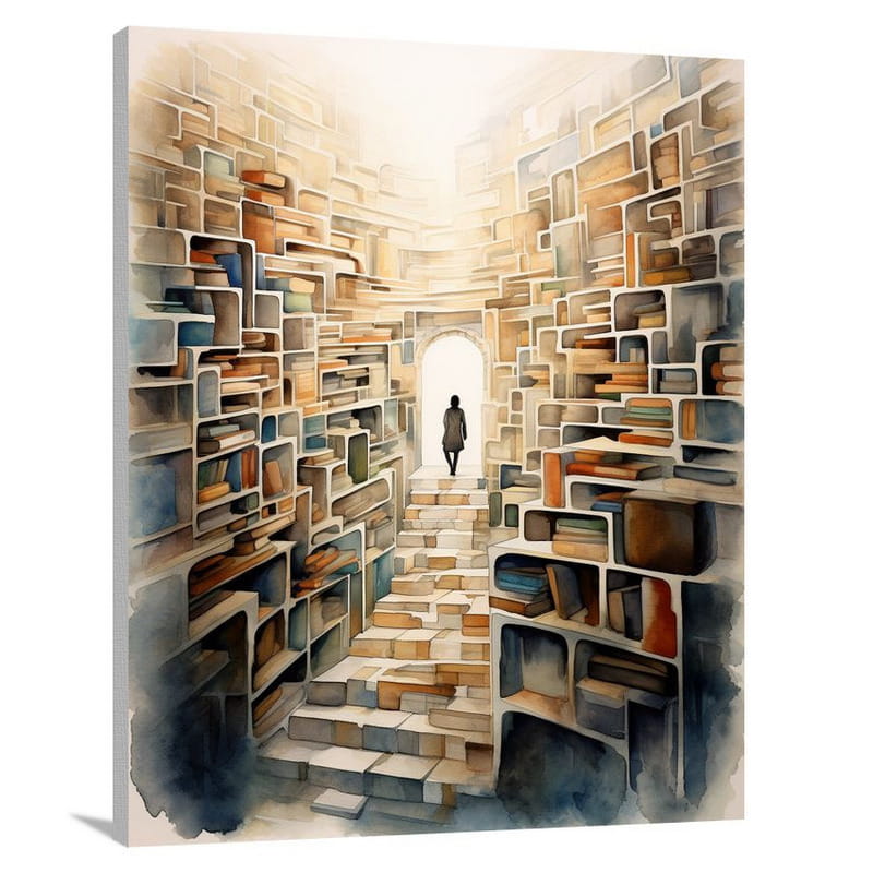 Literary Labyrinth - Canvas Print