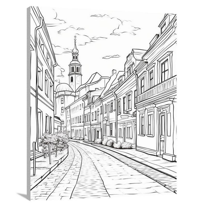Lithuanian Tales: Streets of Vilnius - Canvas Print