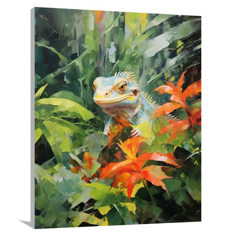 Lizard's Jungle Dance - Animals - Canvas Print
