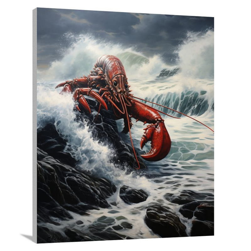 Lobster's Struggle - Canvas Print