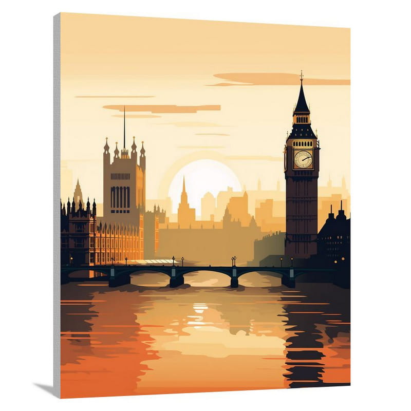 London Skylines: A Bridge of Time. - Canvas Print