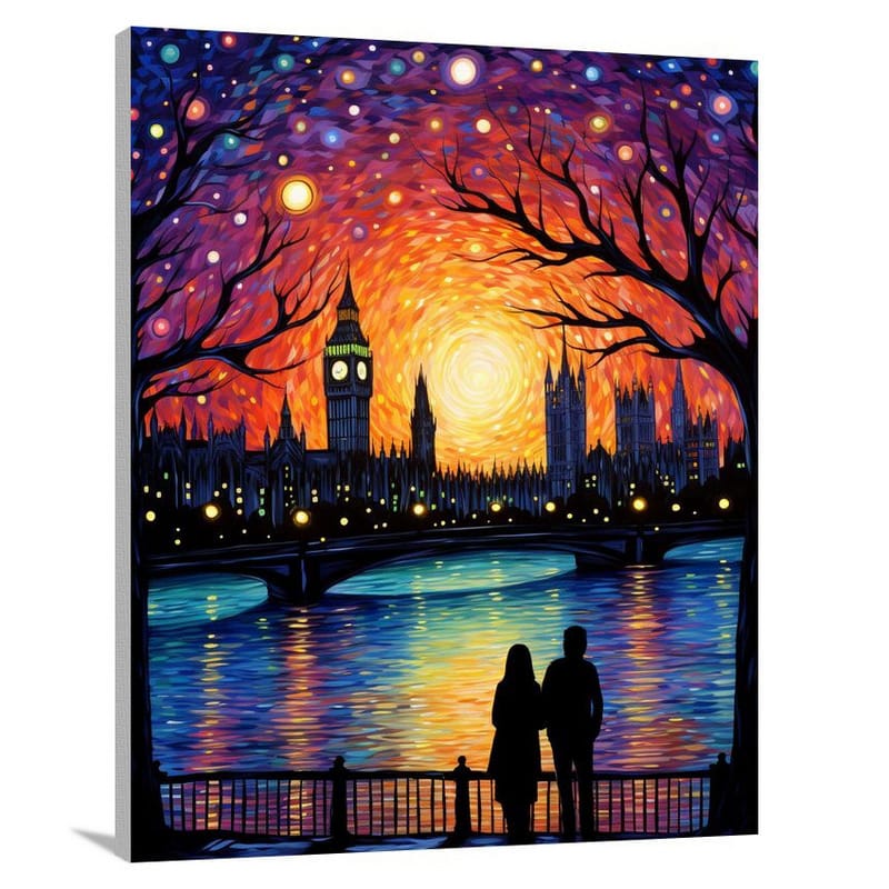 London Skylines: Beautiful Twilight - Canvas Print