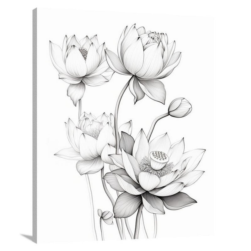 Lotus Blooms - Canvas Print