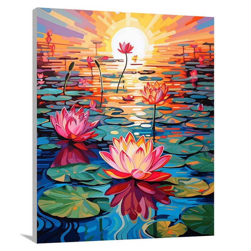 Lotus Fire - Pop Art - Canvas Print