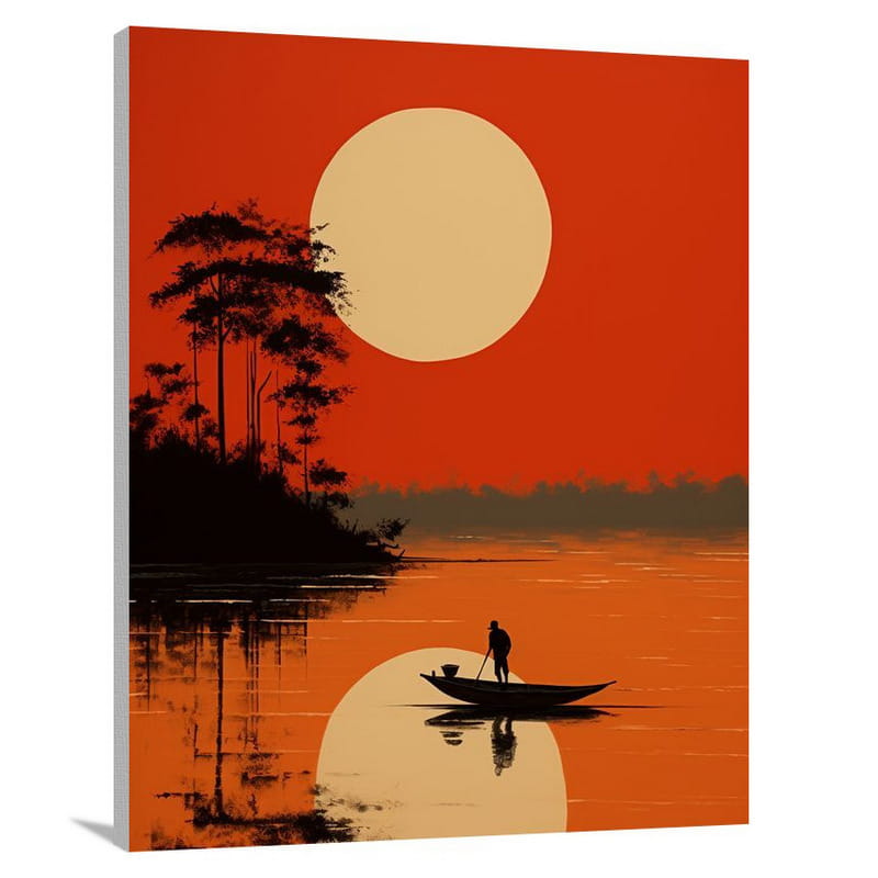 Louisiana Moonlight - Minimalist - Canvas Print