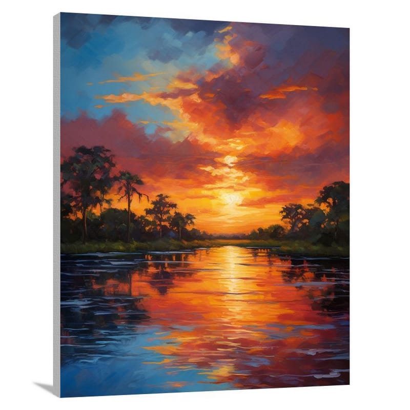Louisiana Sunset - Canvas Print