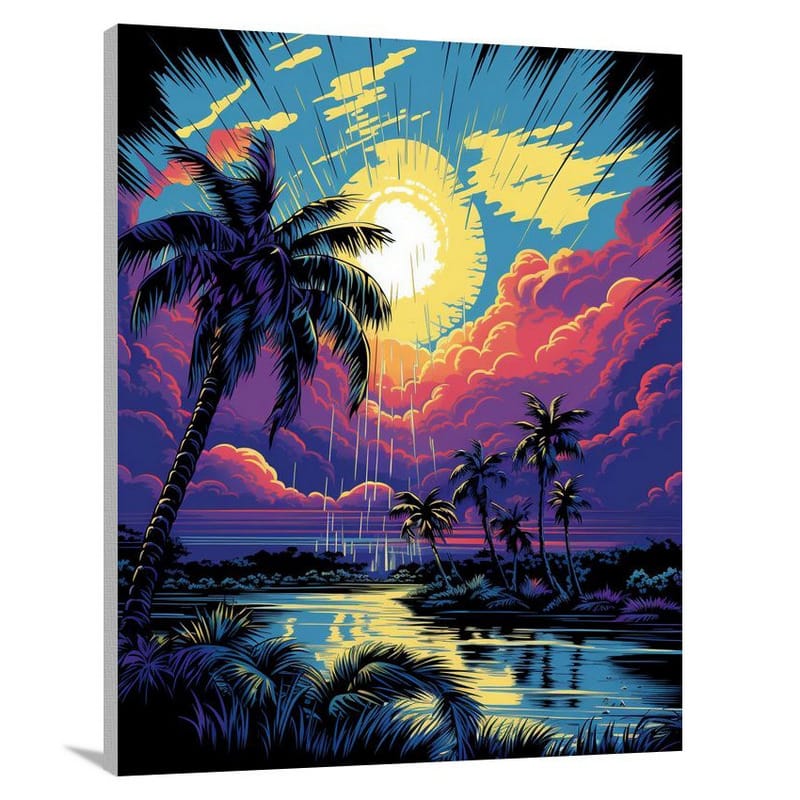 Louisiana Sunset - Pop Art - Canvas Print
