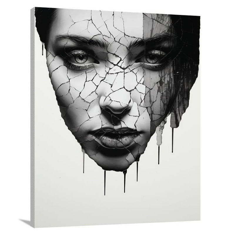 Love's Remnants - Black And White - Canvas Print