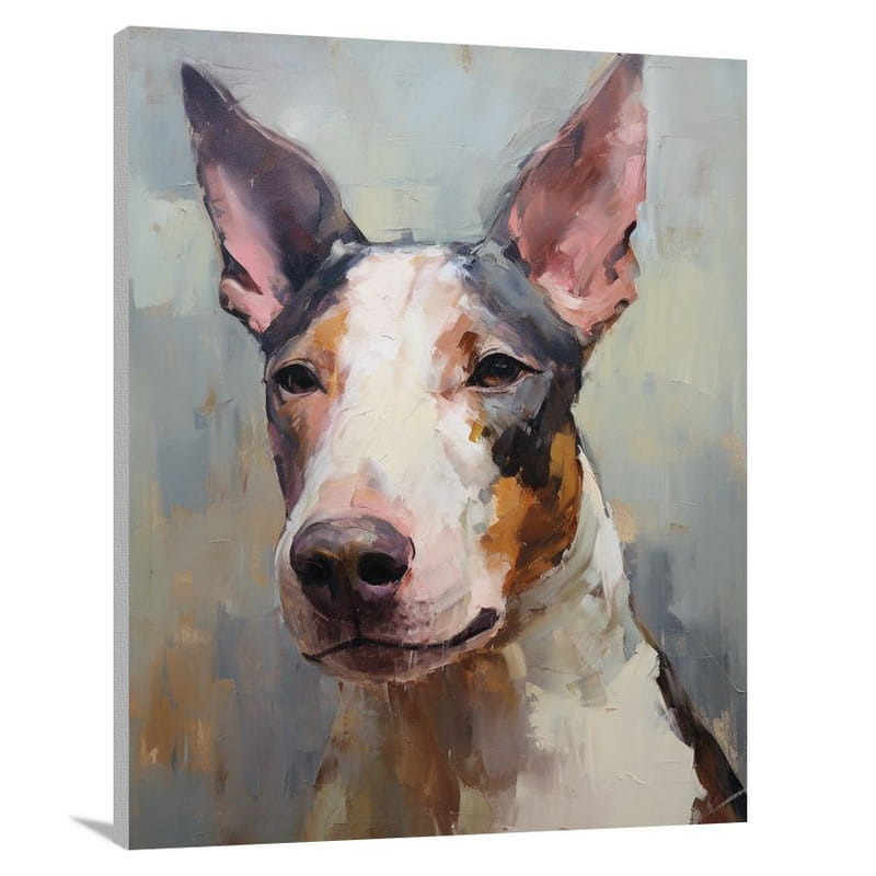 Loyal Gaze: Bull Terrier's Essence - Canvas Print