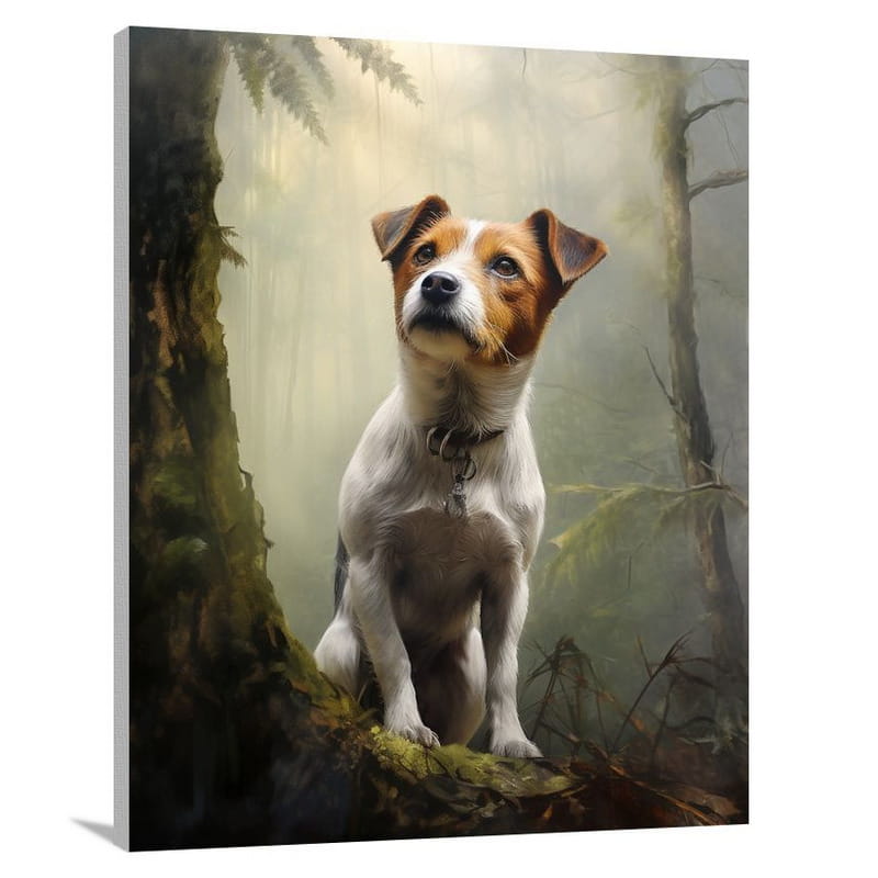 Loyal Guardian: Jack Russell Terrier - Canvas Print