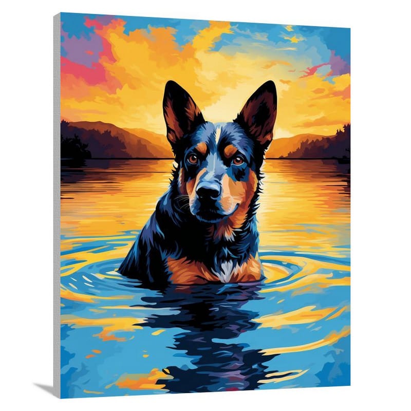 Loyal Reflections: Australian Cattle Dog - Canvas Print