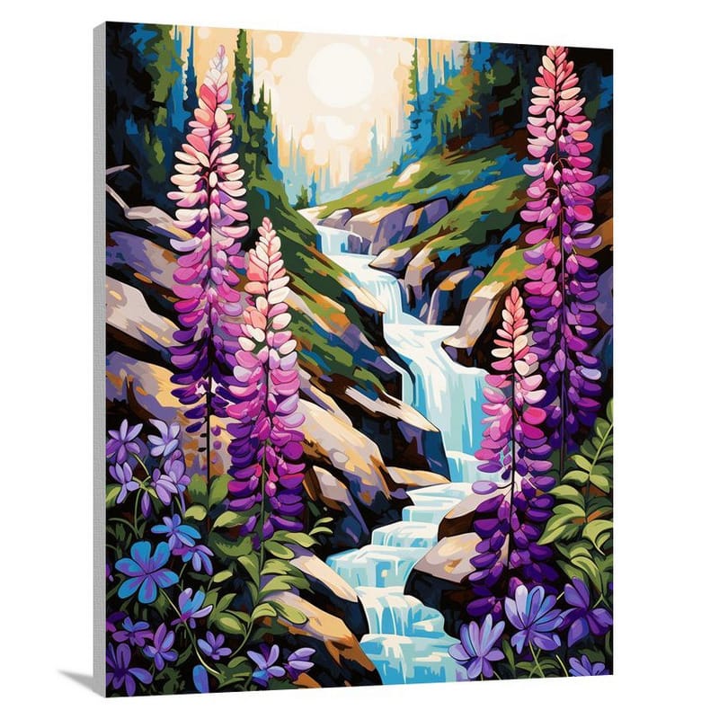 Lupine Cascade - Canvas Print