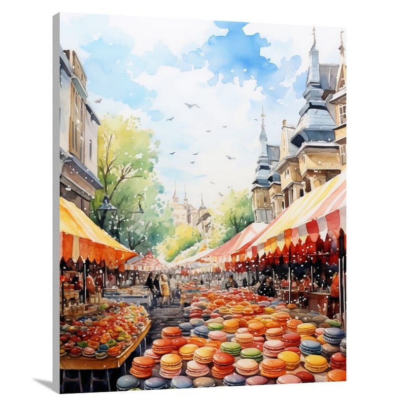 Macaron Market - Canvas Print