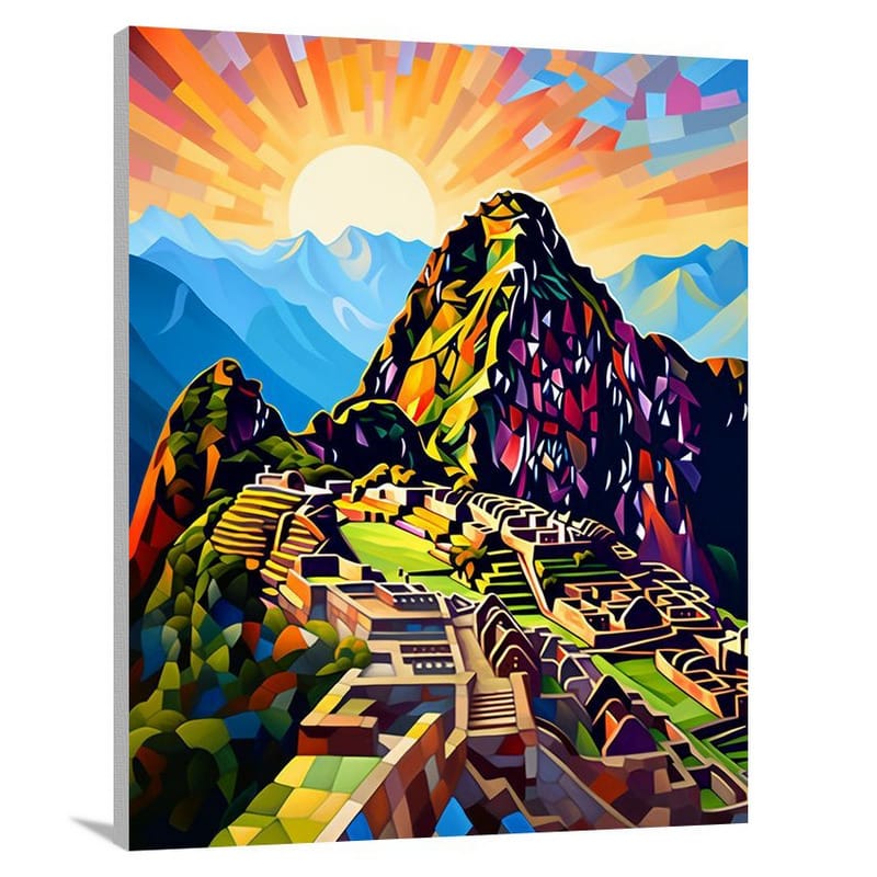 Machu Picchu Attractions: Sacred Heights - Pop Art - Canvas Print