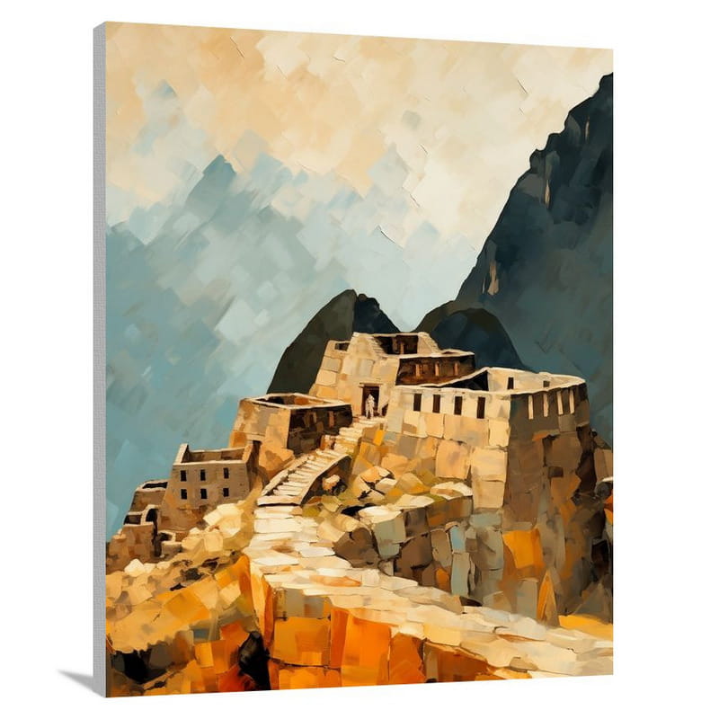 Machu Picchu: Echoes of History - Minimalist - Canvas Print