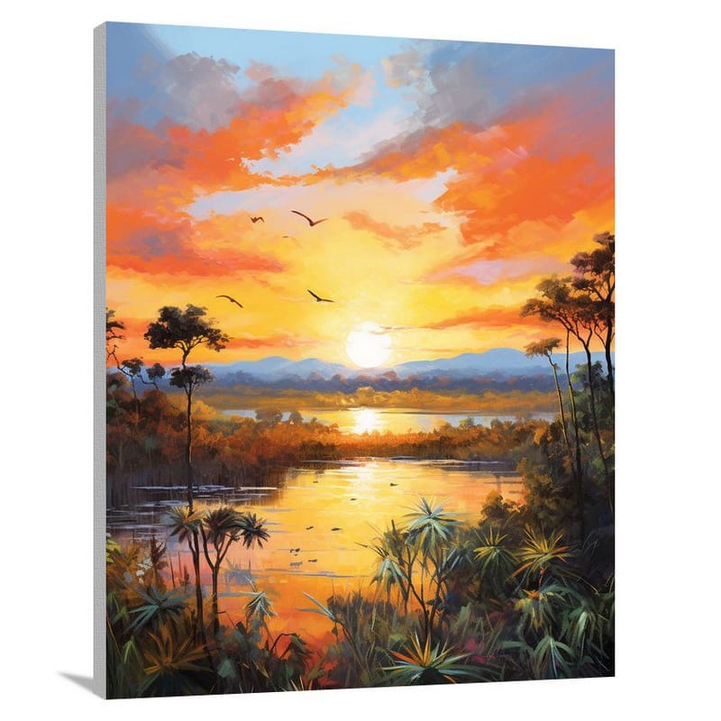 Madagascar's Serene Sunset - Canvas Print
