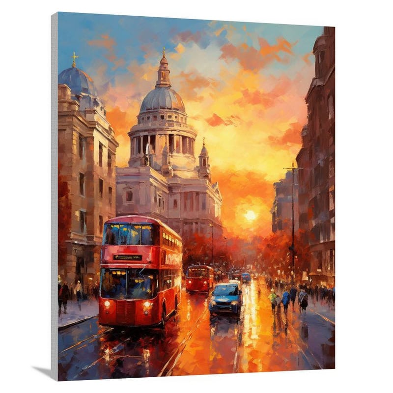 Madrid's Golden Sunset - Canvas Print