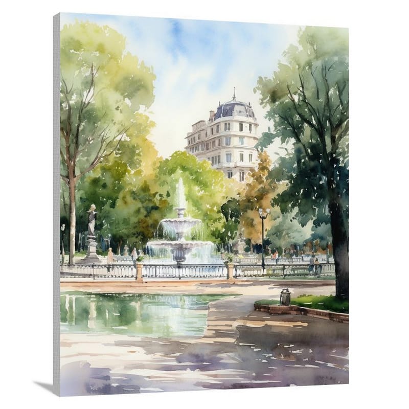 Madrid's Serene Oasis - Canvas Print