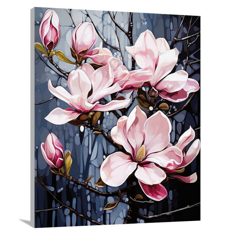 Magnolia Blooms - Pop Art - Canvas Print