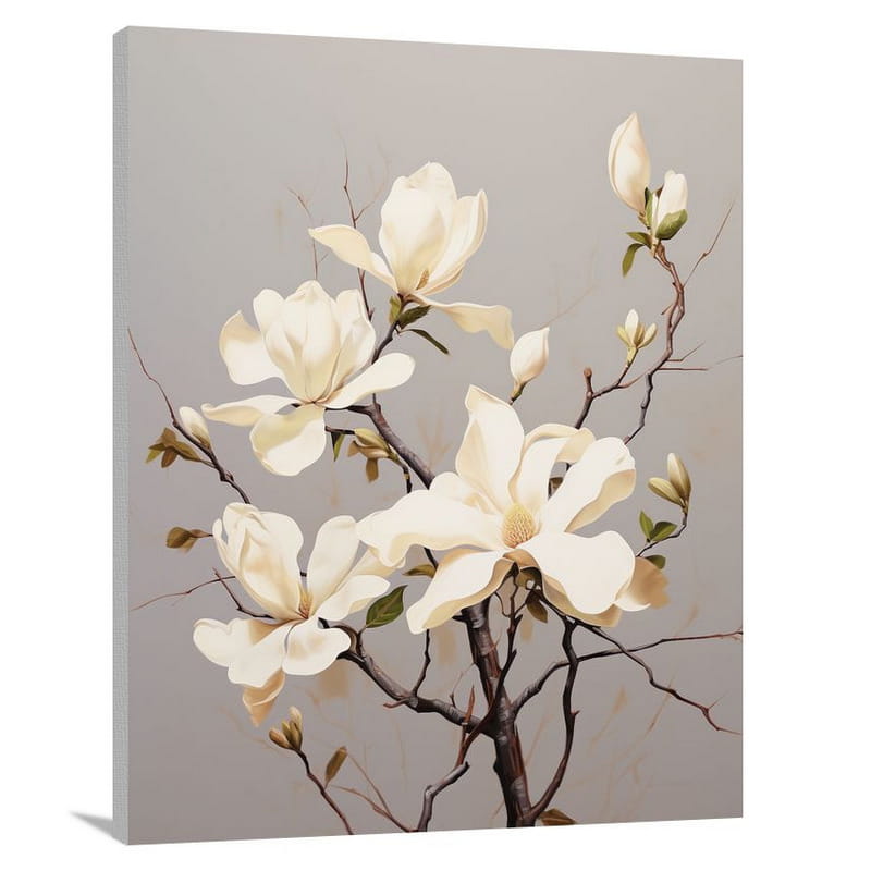 Magnolia Blossoms - Minimalist - Canvas Print